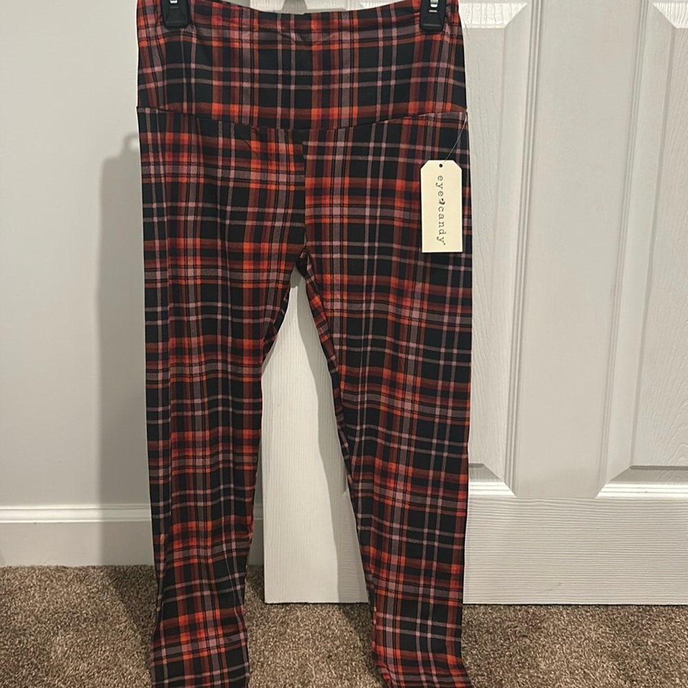 Eye Candy Plaid Leggings (With Tags)